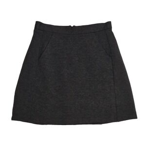 Hutch Skirt Anthropologie Mini Size 5 Stretch Charcoal Lined Zip Ponte Gray‎